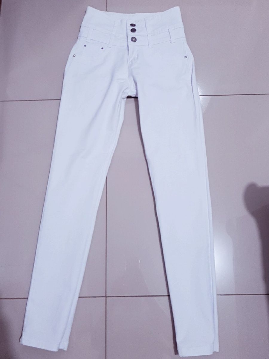 calça jeans branca marisa