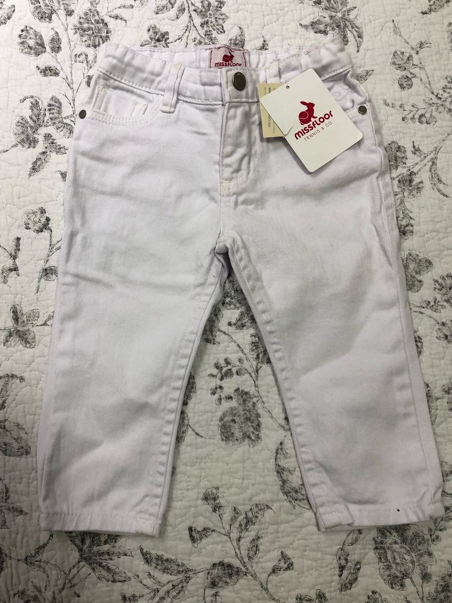calça jeans branca infantil