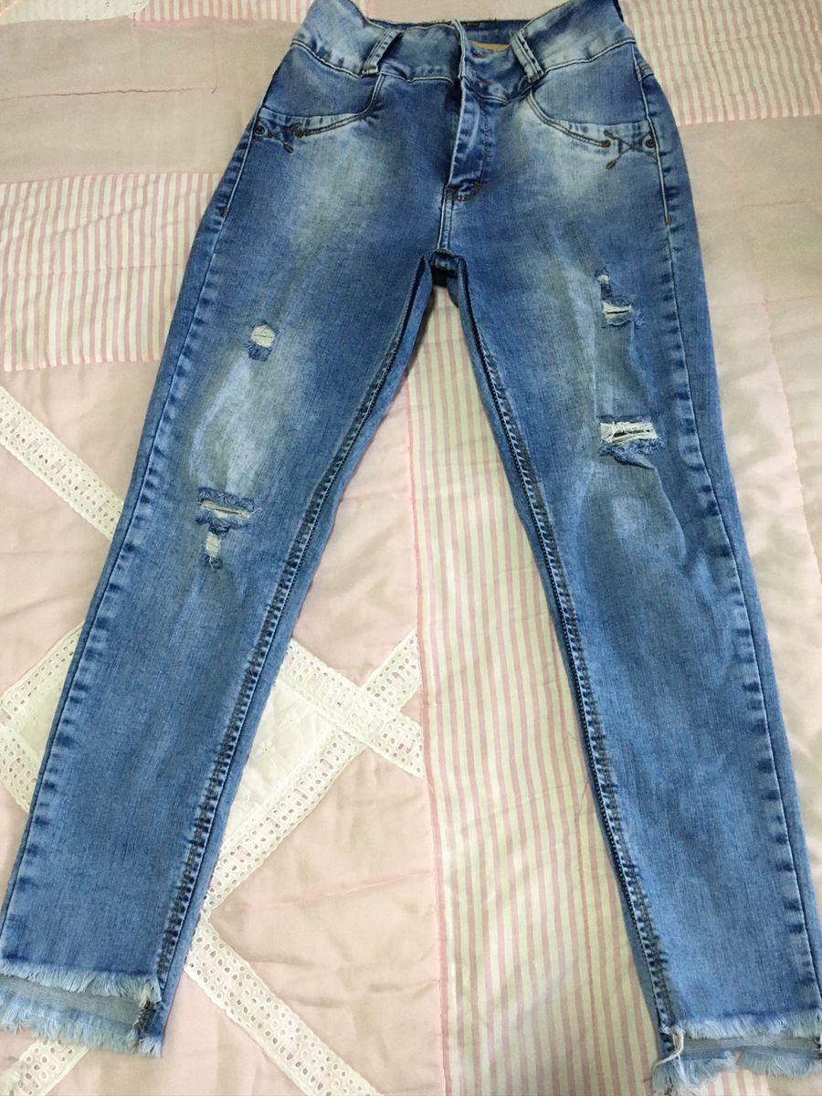 calça canelada feminina jeans