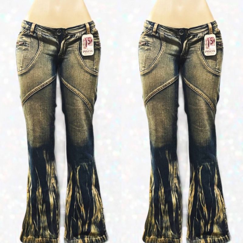 Calça Jeans Cintura Baixa Anos 2000 Calça Feminina Pison Jeans Y2k Nunca  Usado 104881798 enjoei