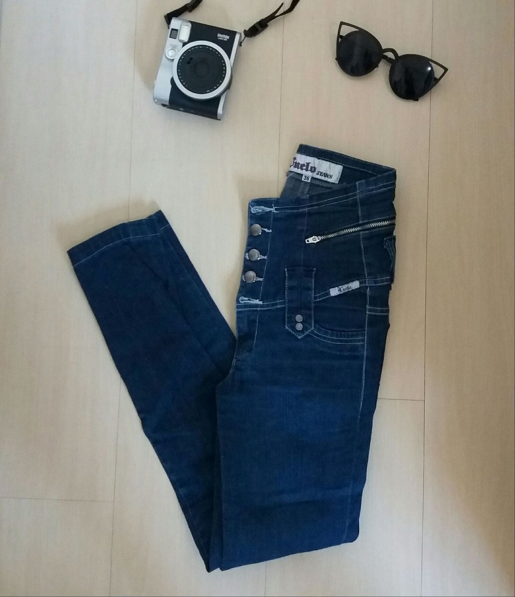 calca jeans cintura super alta