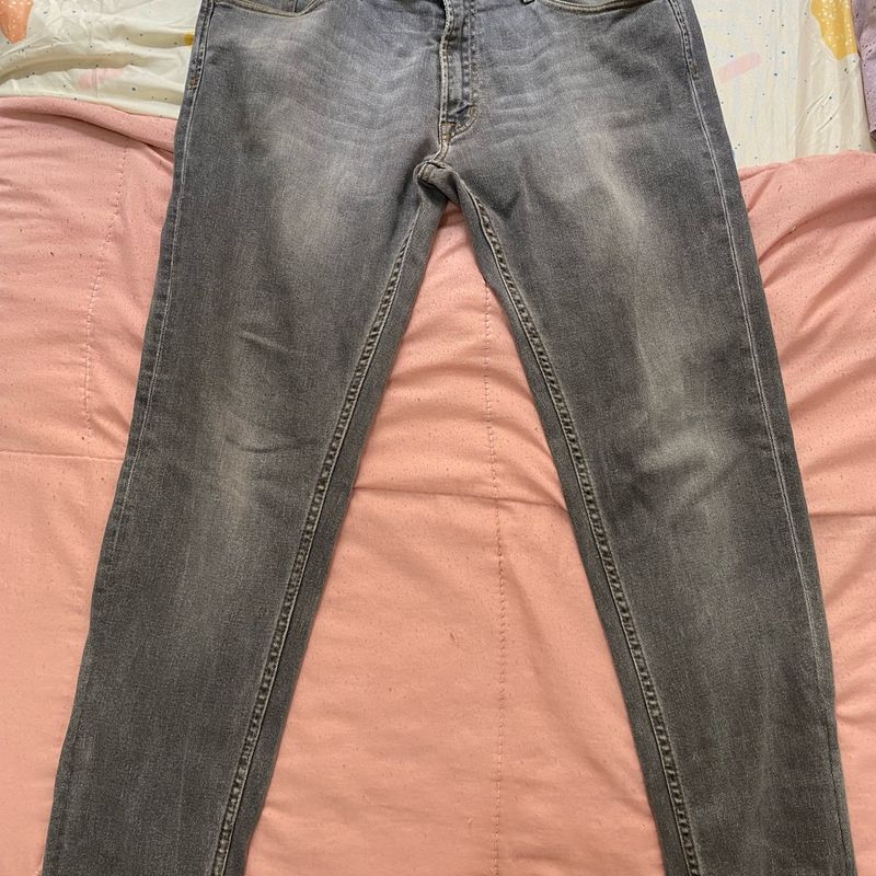Calça Jeans Cinza Desbotada Masculina Calça Masculina Zara Usado 94628507  enjoei