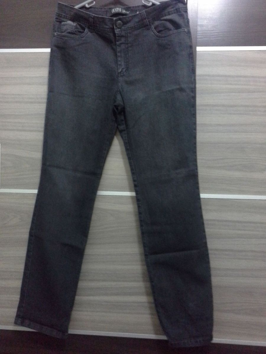 calça jeans cinza escuro feminina