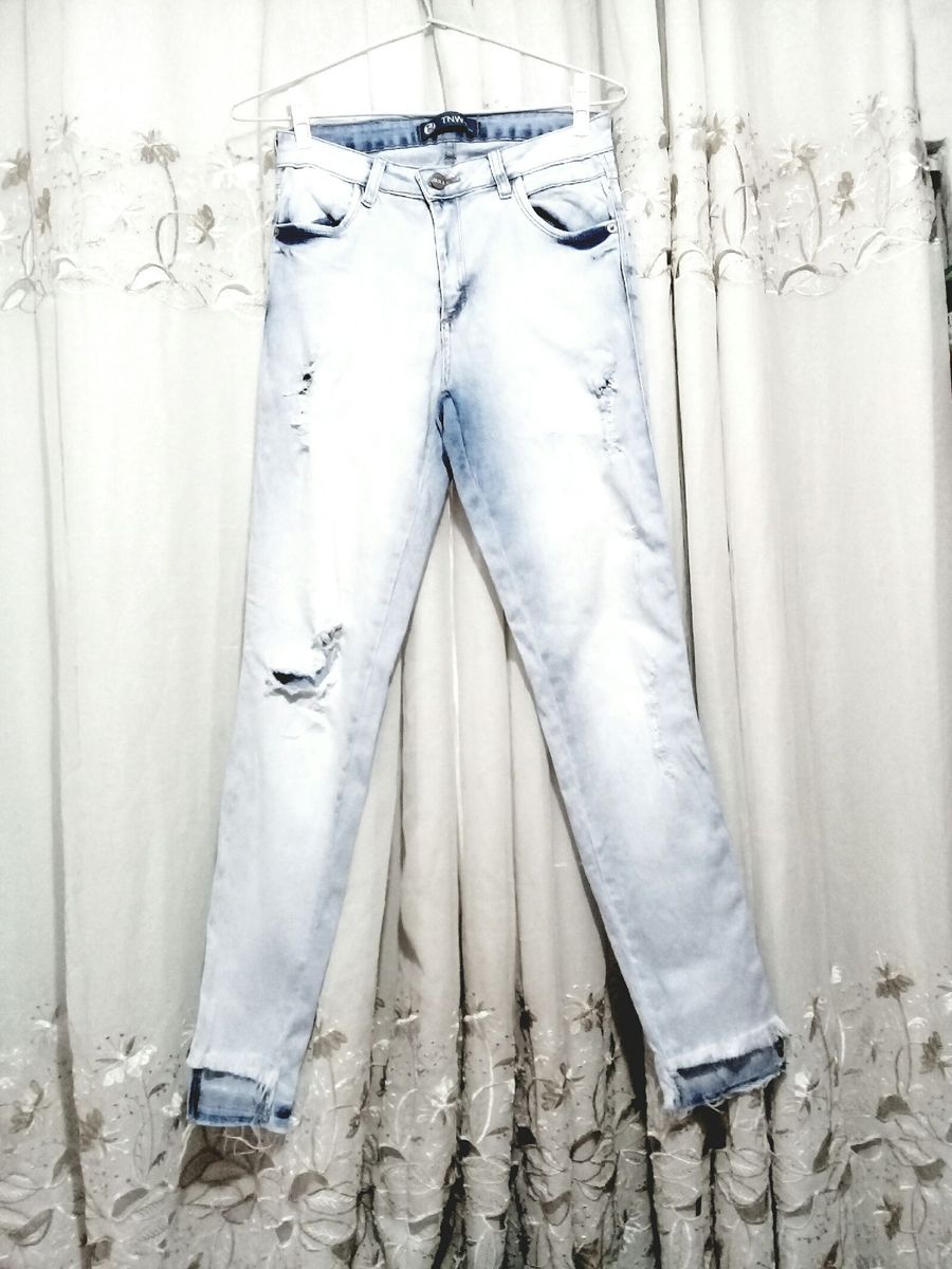 ... calça jeans clara ... - calças tng