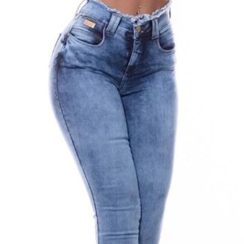 Calça Jeans Claro Feminina Cintura Alta Nova Coleção Ri19-74773