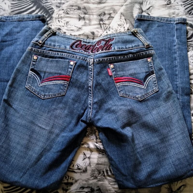 Calça jeans store feminina coca cola