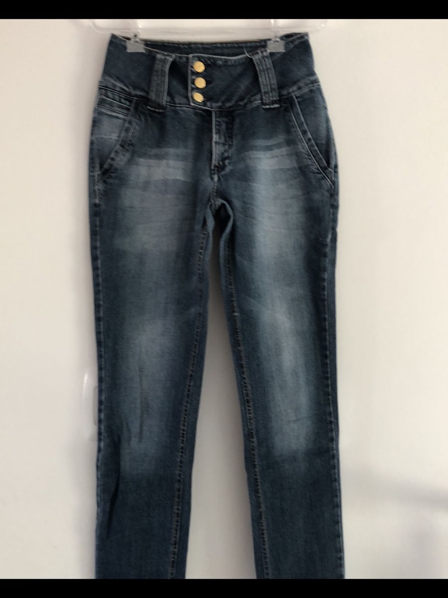 calça jeans bolso faca feminina