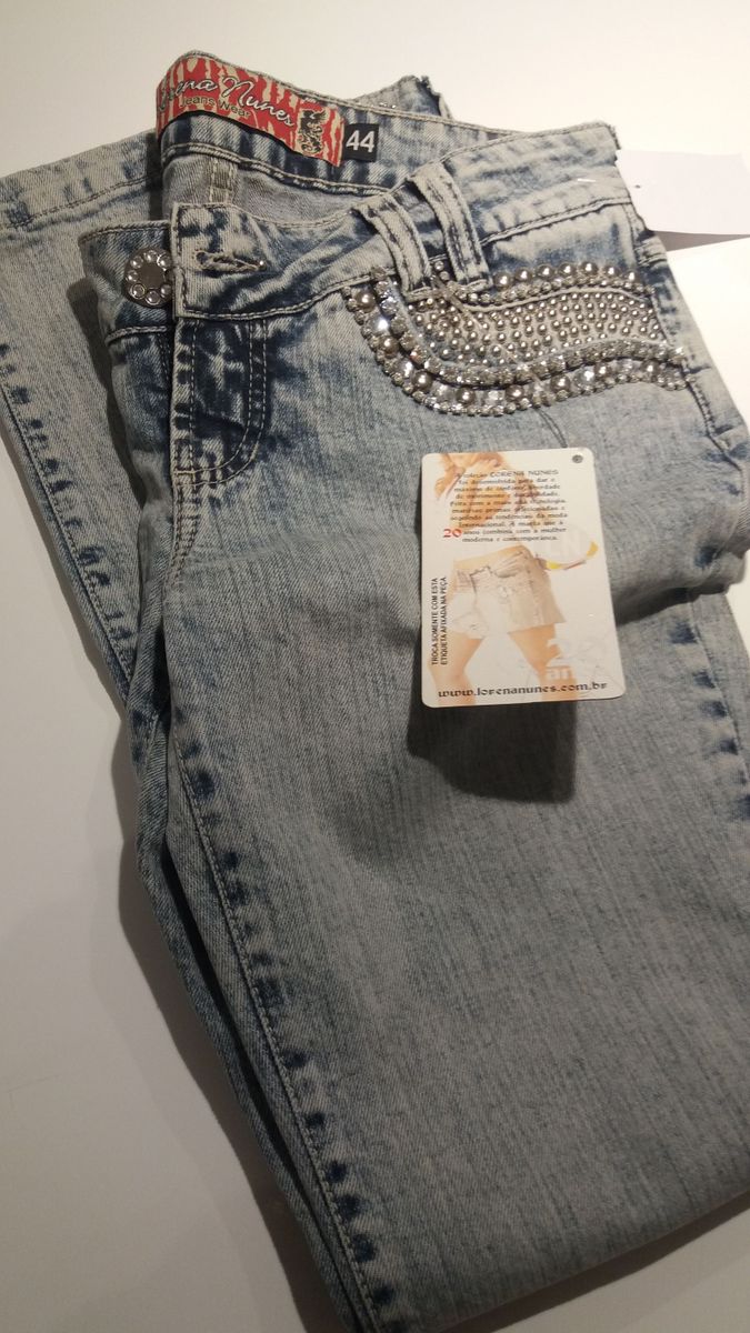 calça jeans com brilho