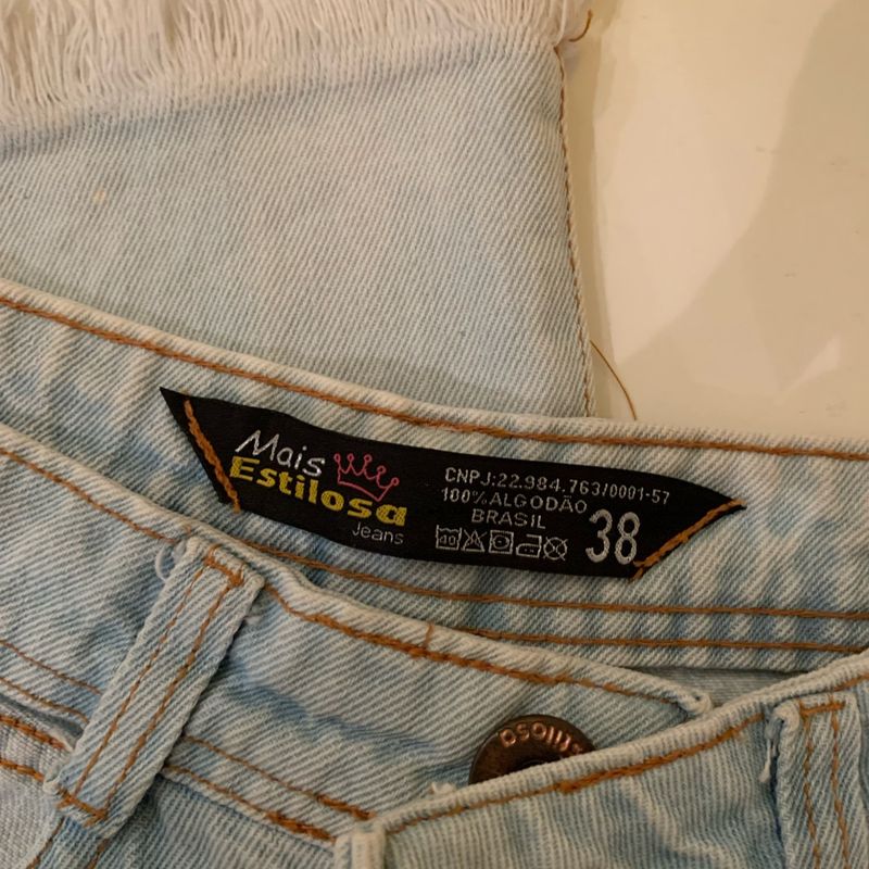 Calça Jeans com Detalhe - Tam 38  Calça Feminina Mais Estilosa