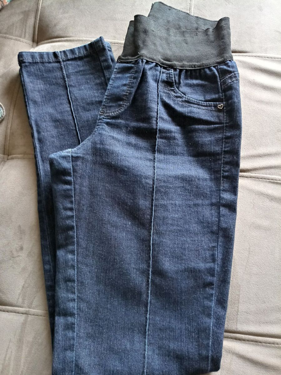 calça jeans com cintura de elastico