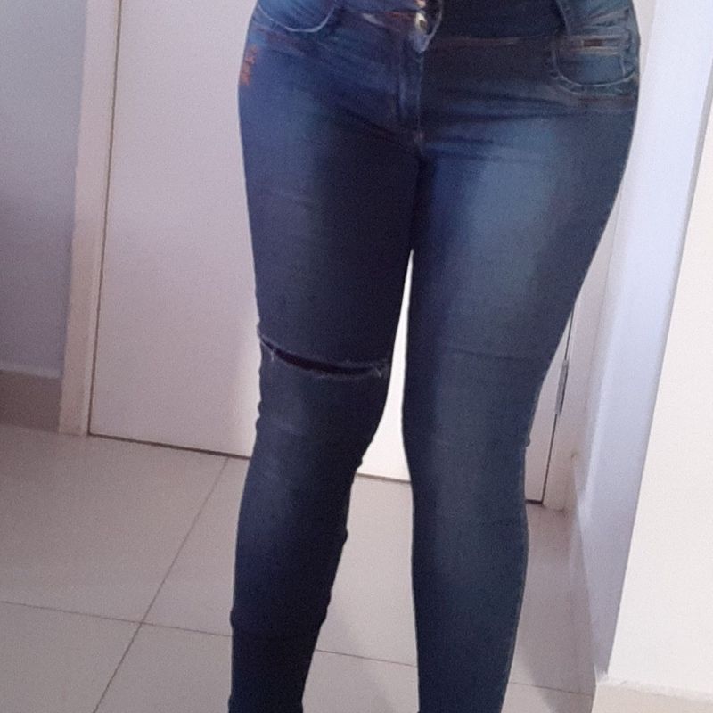 Calça Jeans com Enchimento, Calça Feminina Renno Usado 40541253