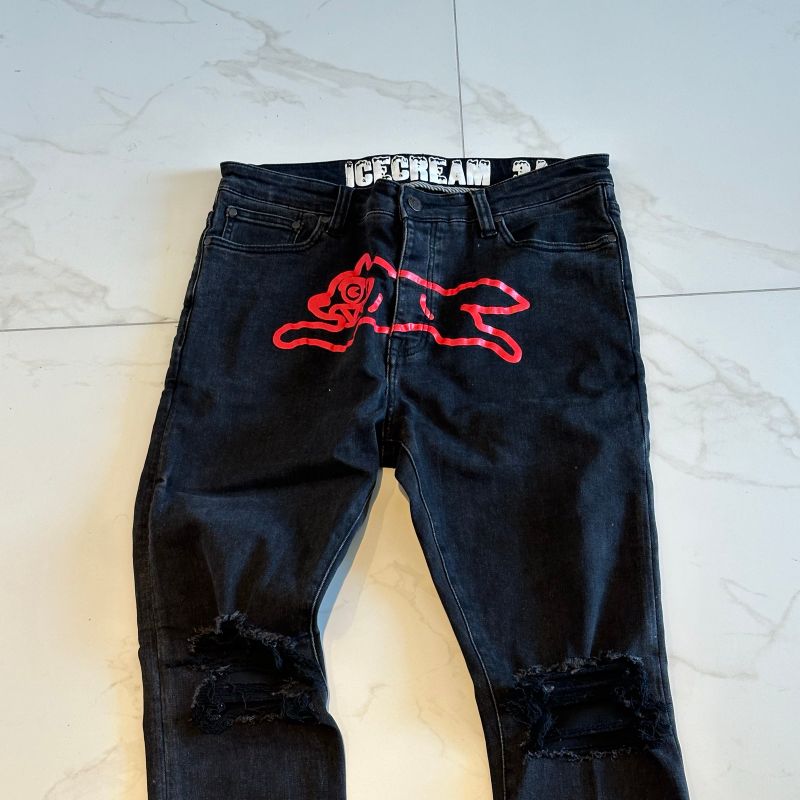 Calça Jeans com Estampa Running Dog Ice Cream Bbc Pharrell | Ice