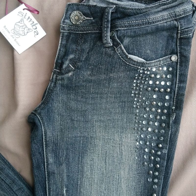 Calça Jeans Bordada Zara - Comprar em Petricor