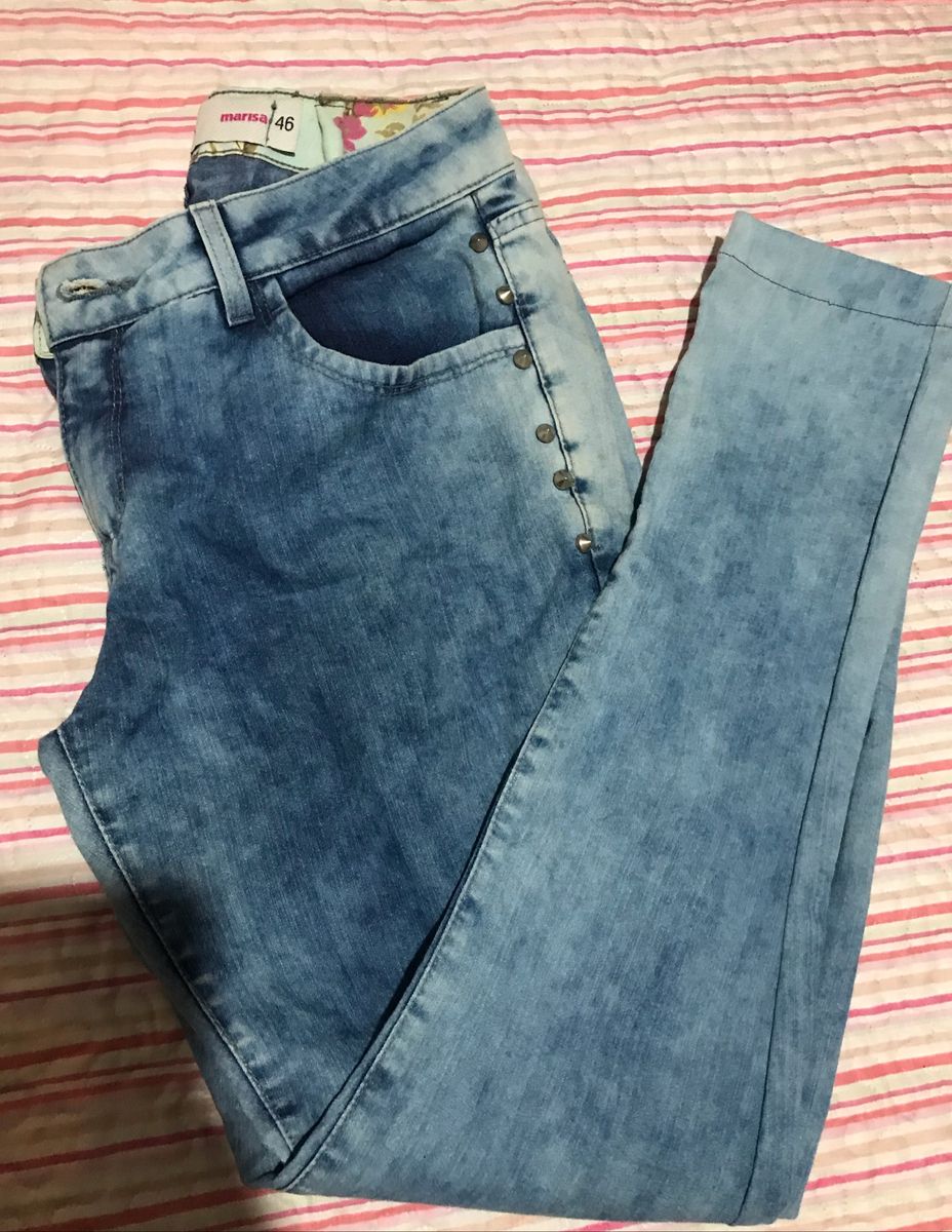 calça jeans branca marisa