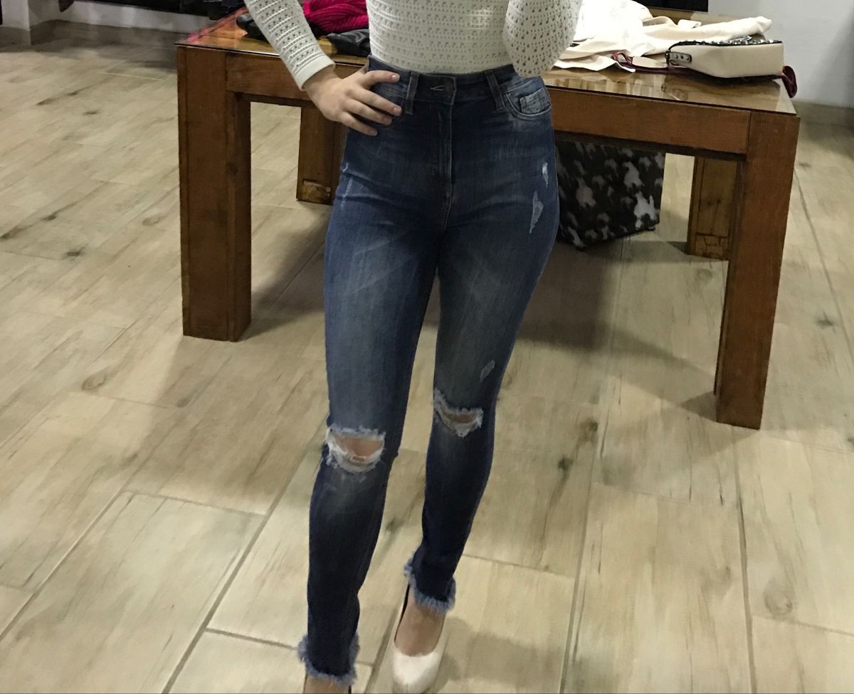 calça jeans denim zero feminina