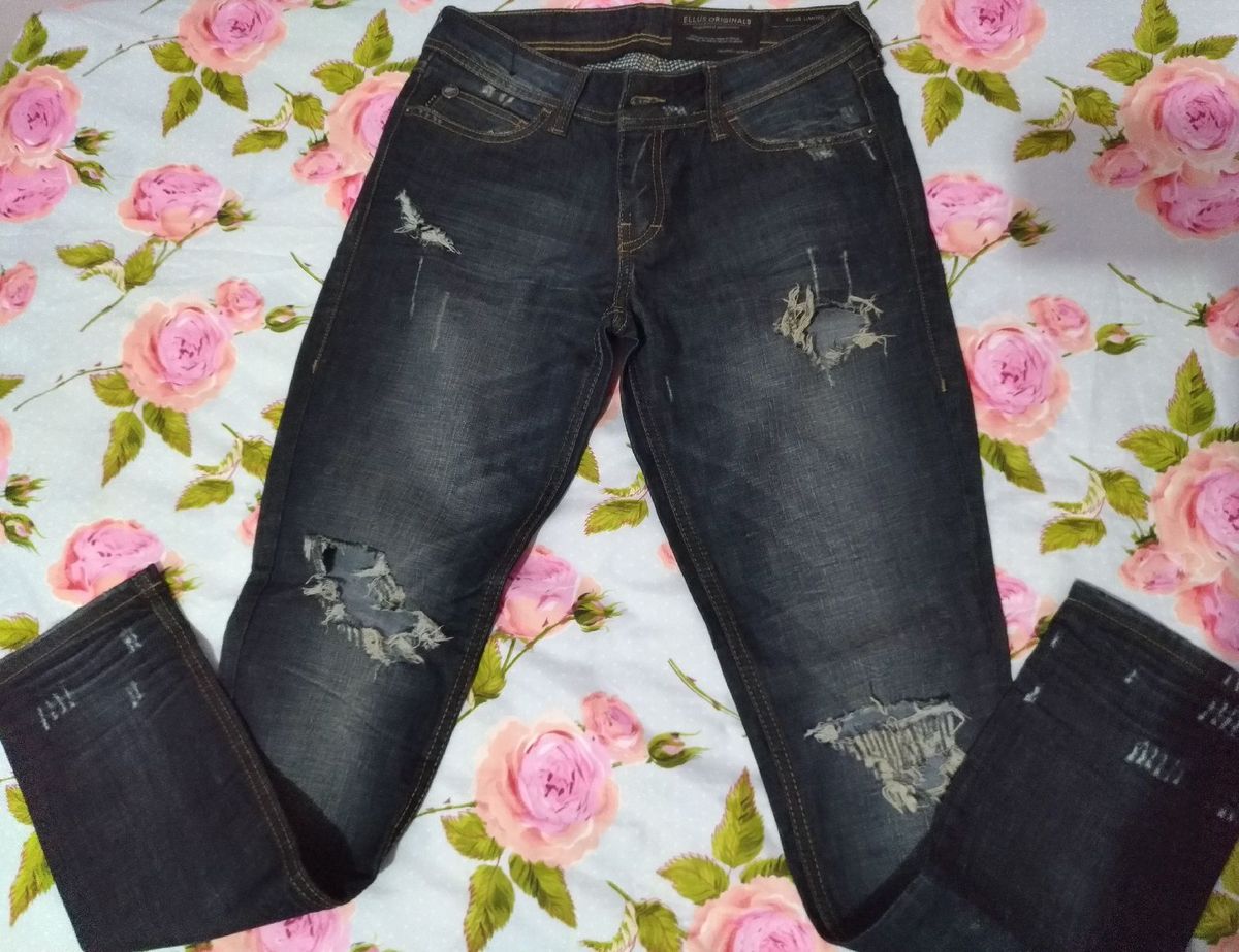 calça jeans despojada feminina