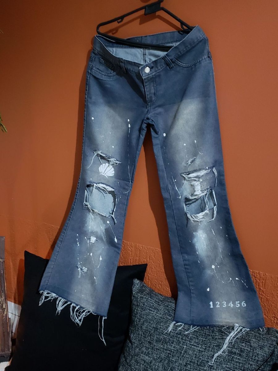 calça jeans despojada feminina