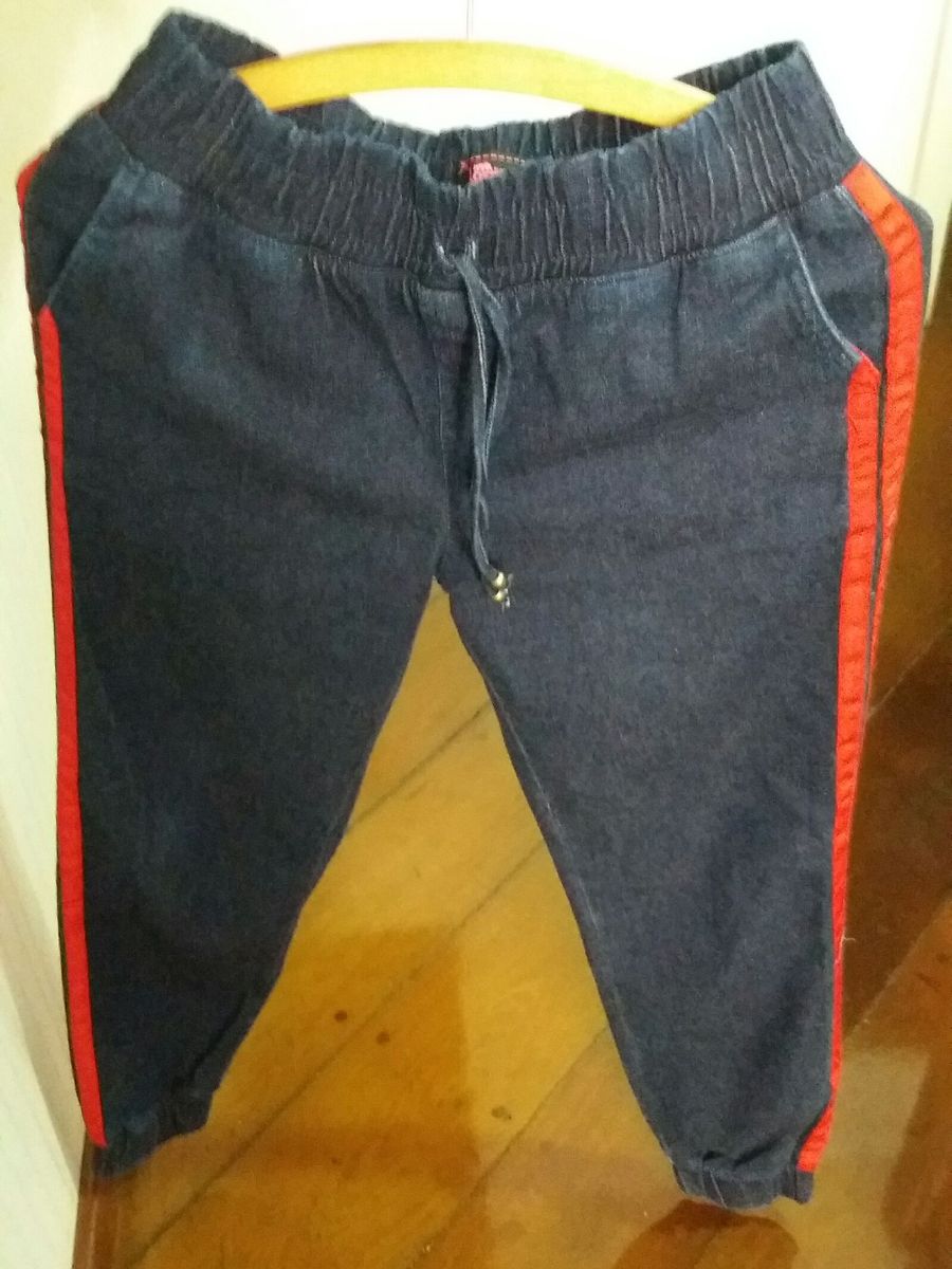 calça jeans feminina com elastico no tornozelo