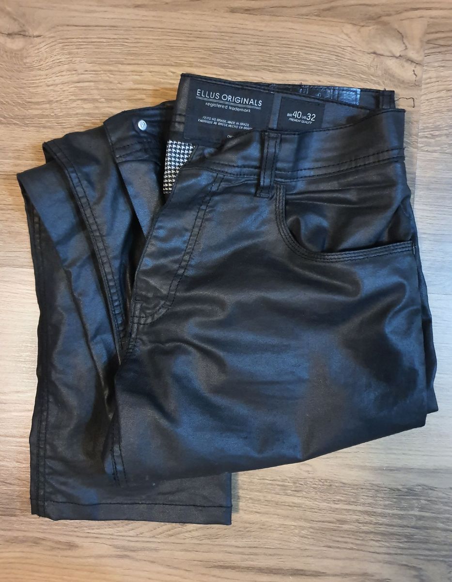 jeans encerado masculino