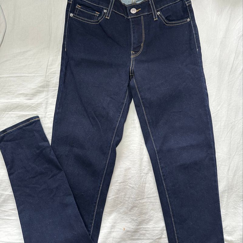 Calça Jeans Escura Levis 711 Skinny Tamanho 26
