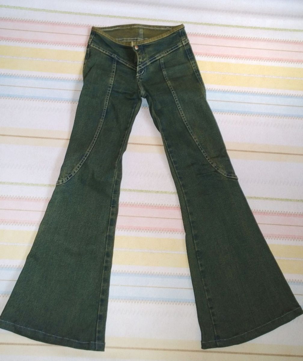 jeans esverdeado