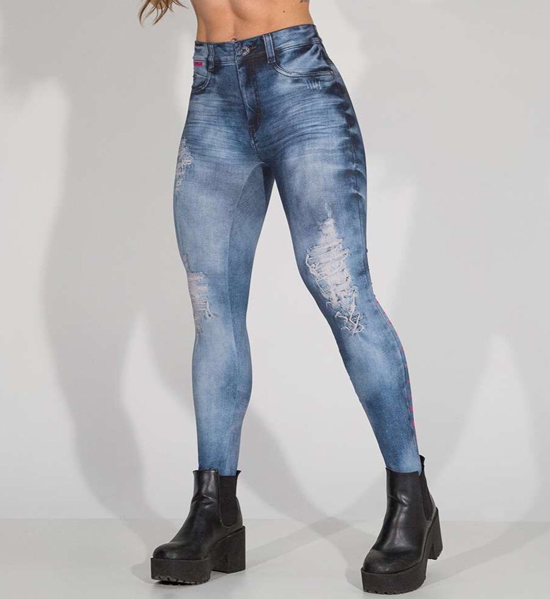 calça fake jeans