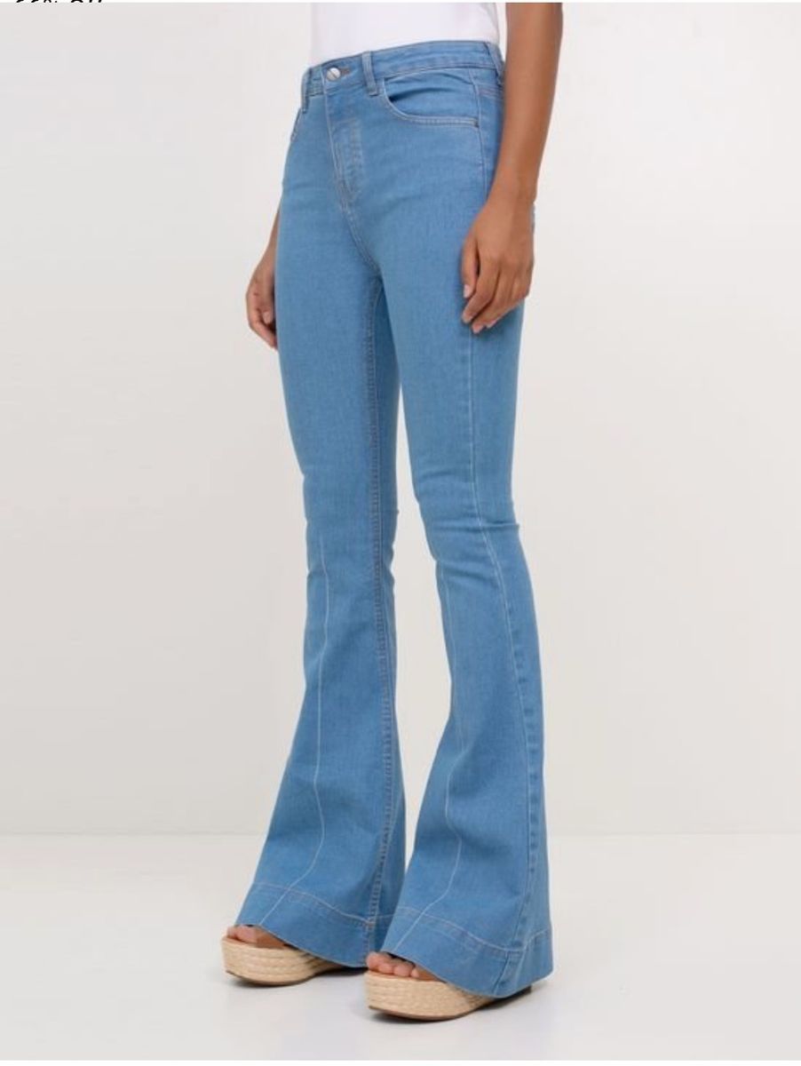 calça flare jeans renner