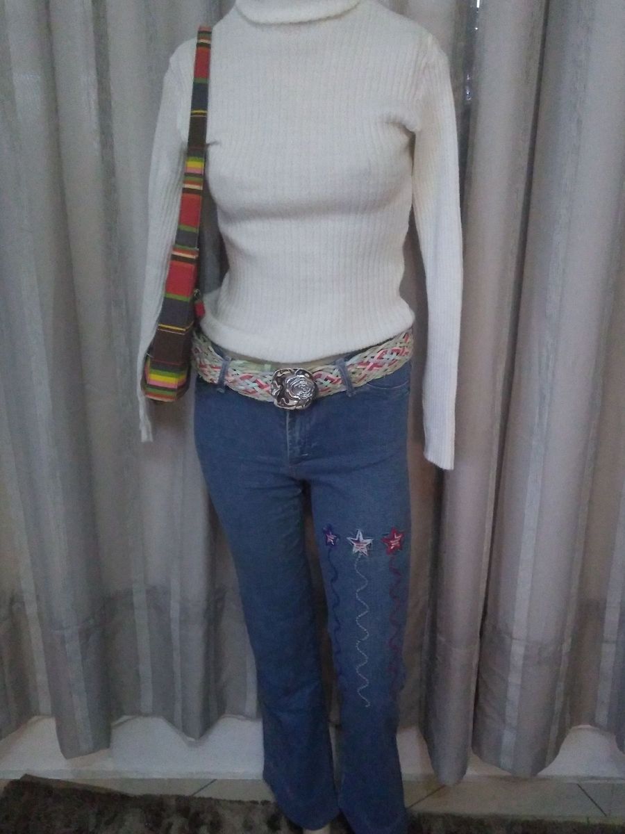 calça jeans anos 90 feminina