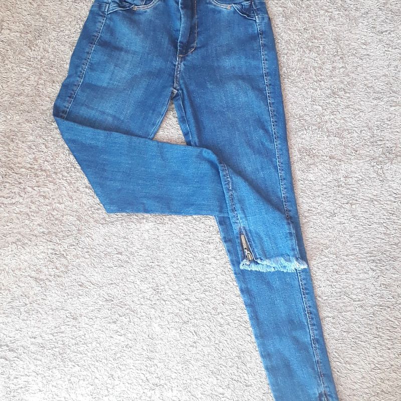 Calça Jeans 38 Cintura Alta, Calça Feminina Nunca Usado 81455320