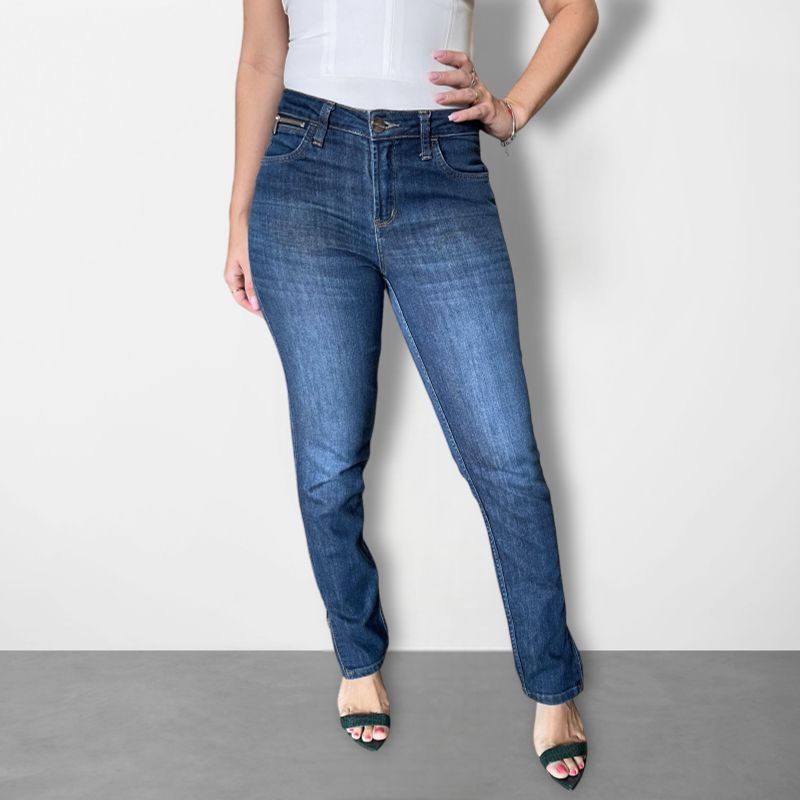 Calça Jeans Feminina Cós Alto, EVIDENCE