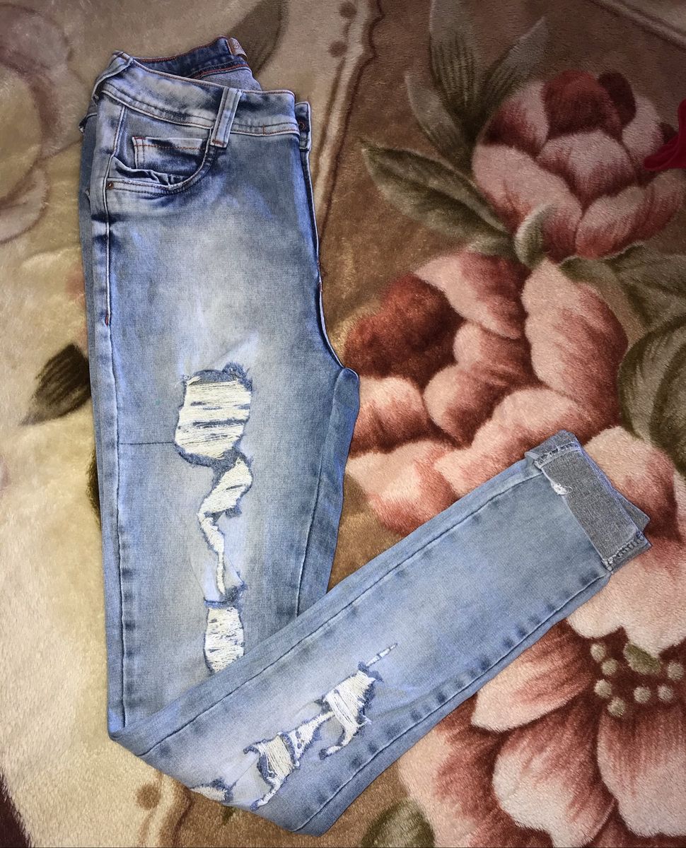 calça jeans despojada feminina