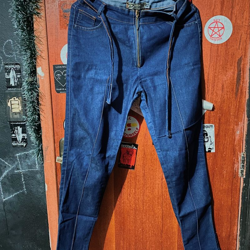 Calça jeans hot sale laço