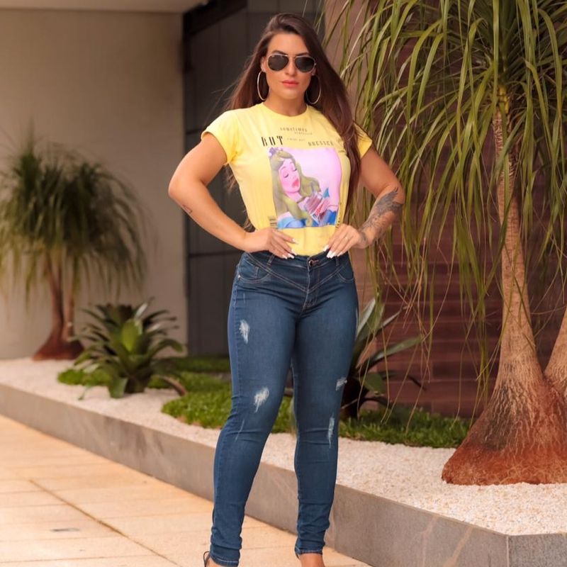 Calça Jeans Feminina Morena Rosa Morena Rosa Nunca Usado