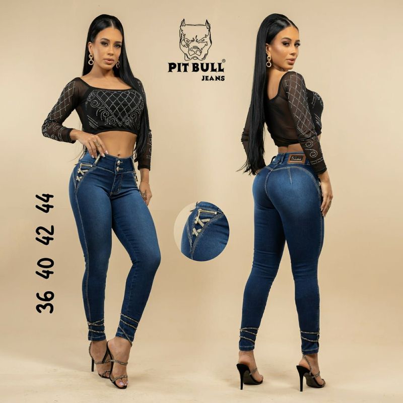 Calça jeans store feminina pit bull