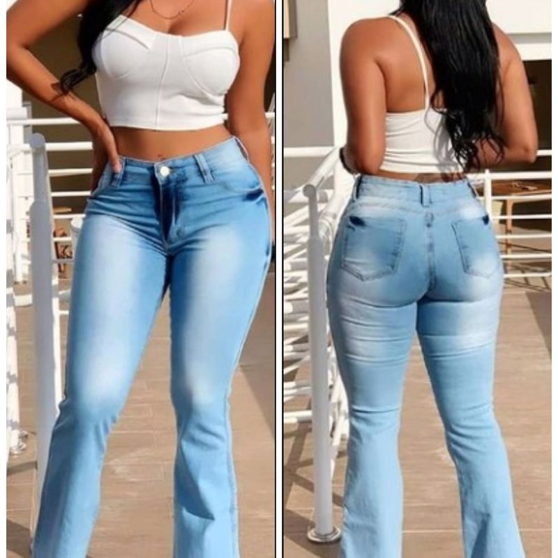 Calça Jeans Feminina Skinny Slim Muita Lycra Elastano Premium Com