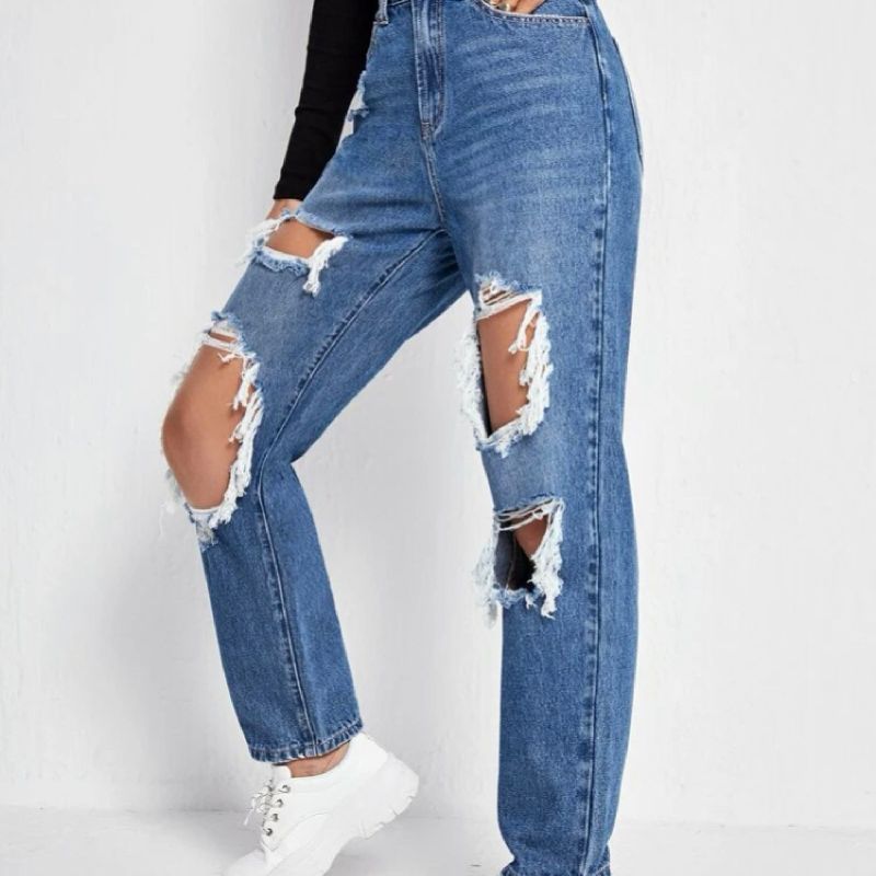 Calça Jeans Feminina Rasgada Zara Zara Nunca Usado 75204406 enjoei