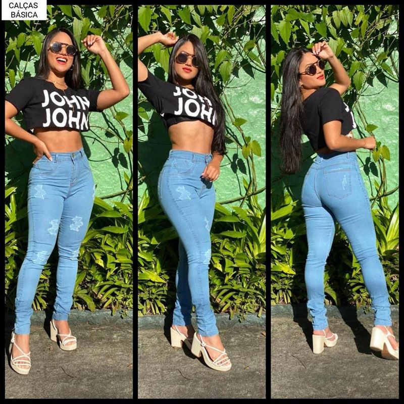 Calça jeans store feminina com strech