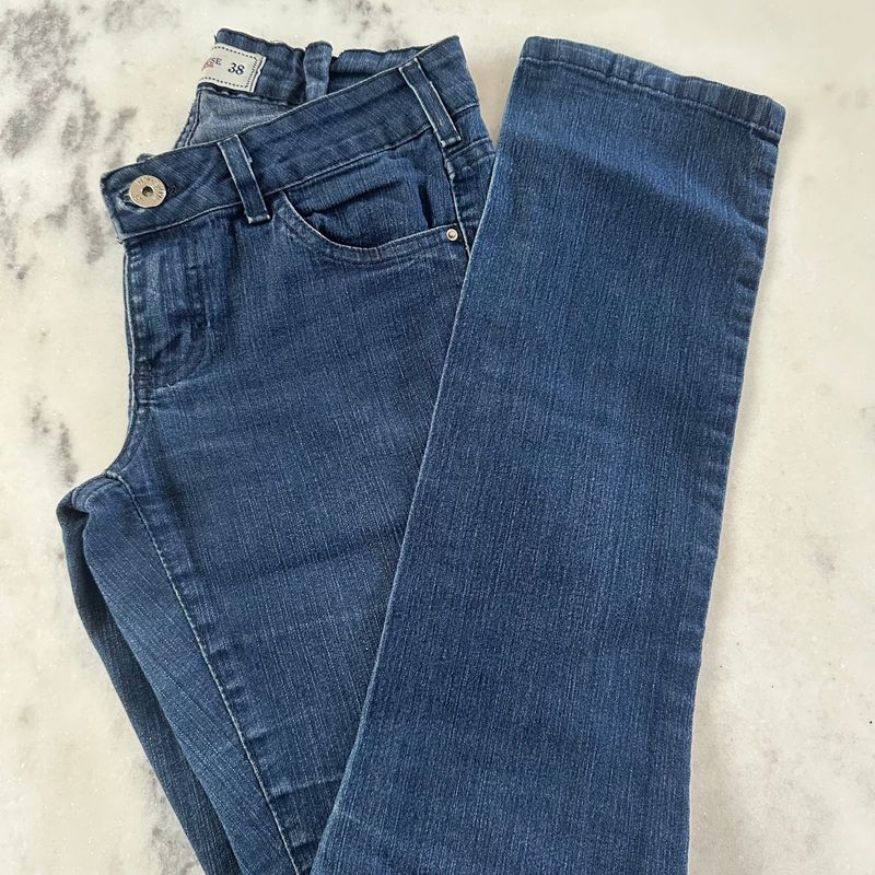 Calça jeans sale clock house feminina