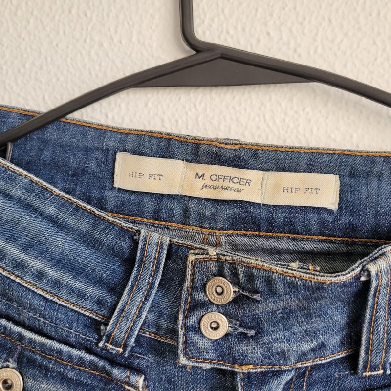 M officer calça jeans feminina cheap