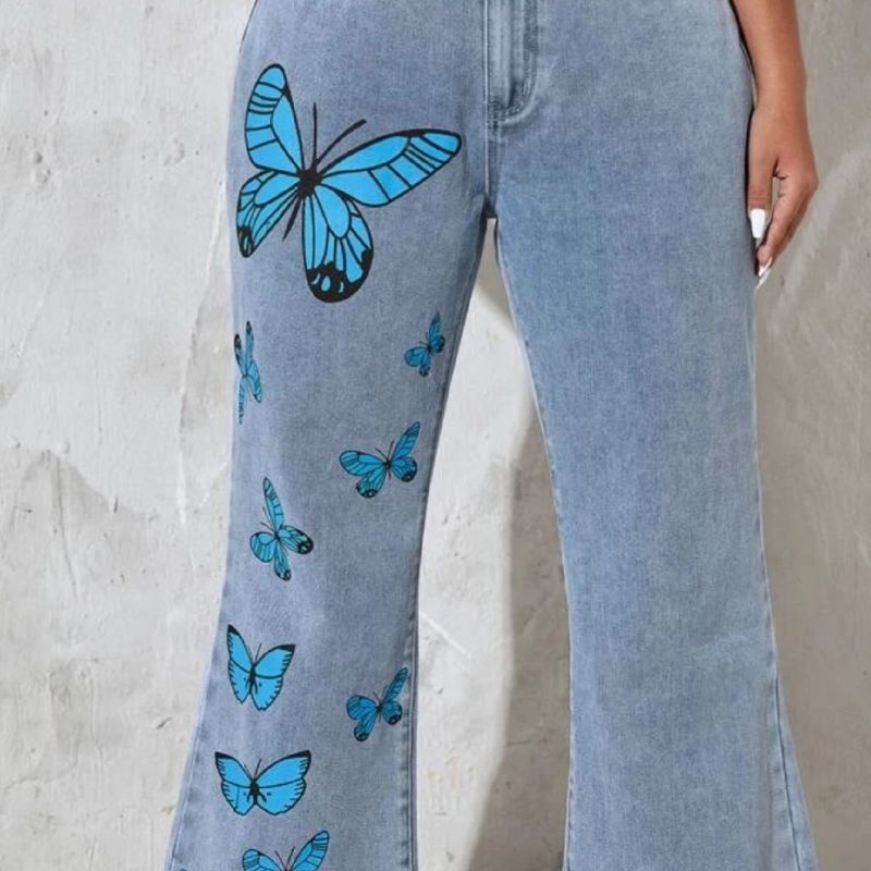 Calça boca best sale de sino jeans