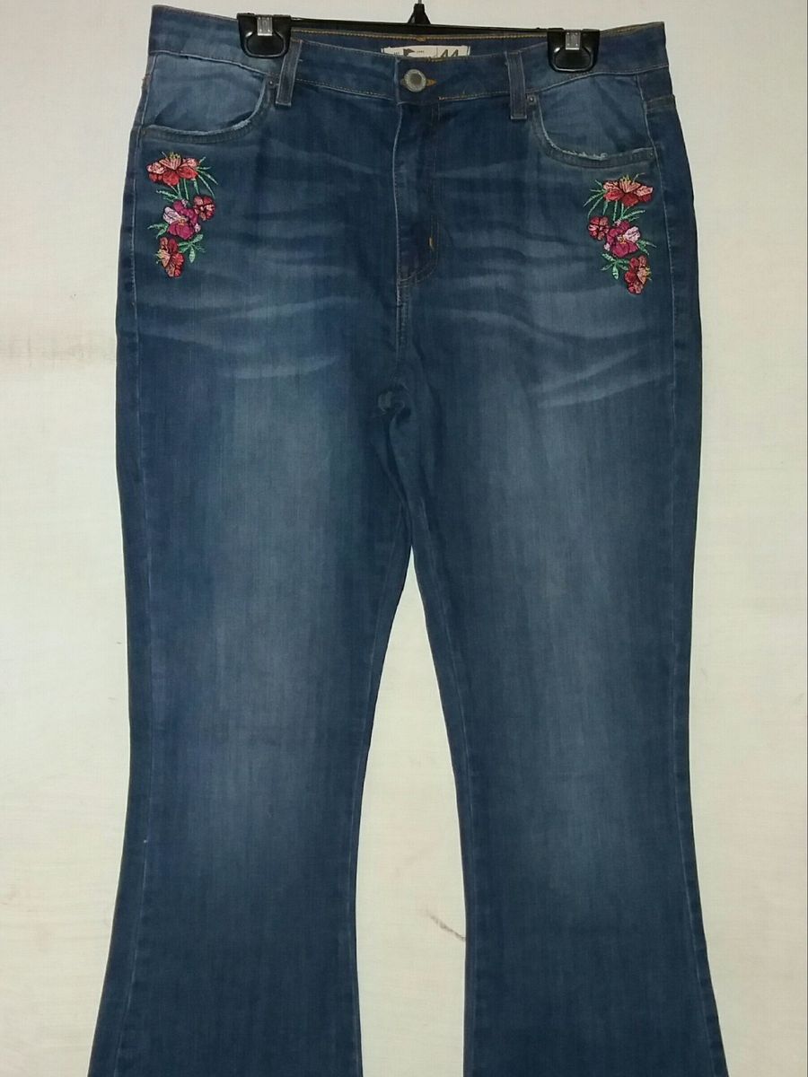 calça flare jeans riachuelo