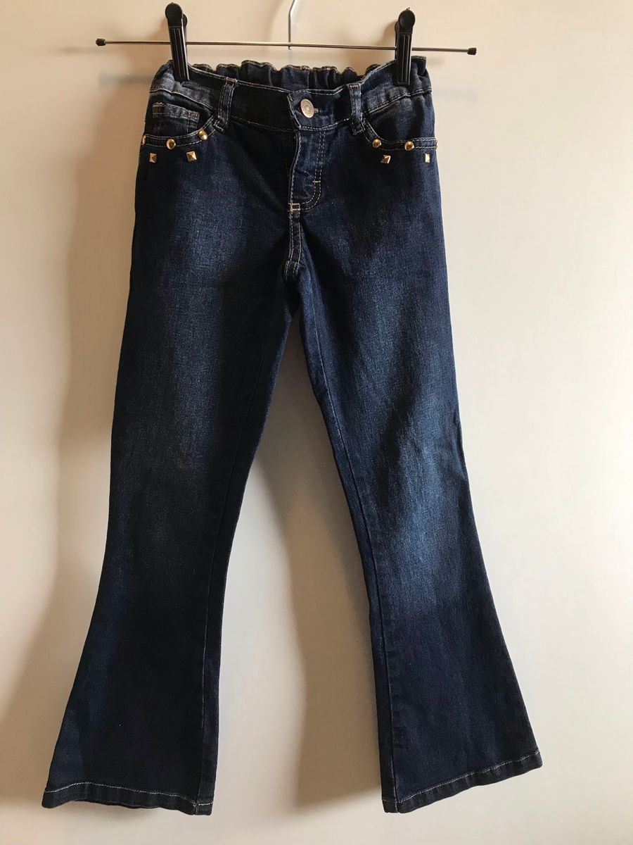 calça jeans flare infantil
