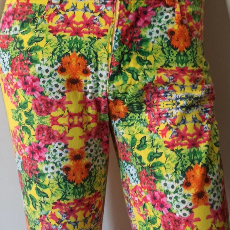 Soft Surroundings In Bloom Floral Print Pants, size XL