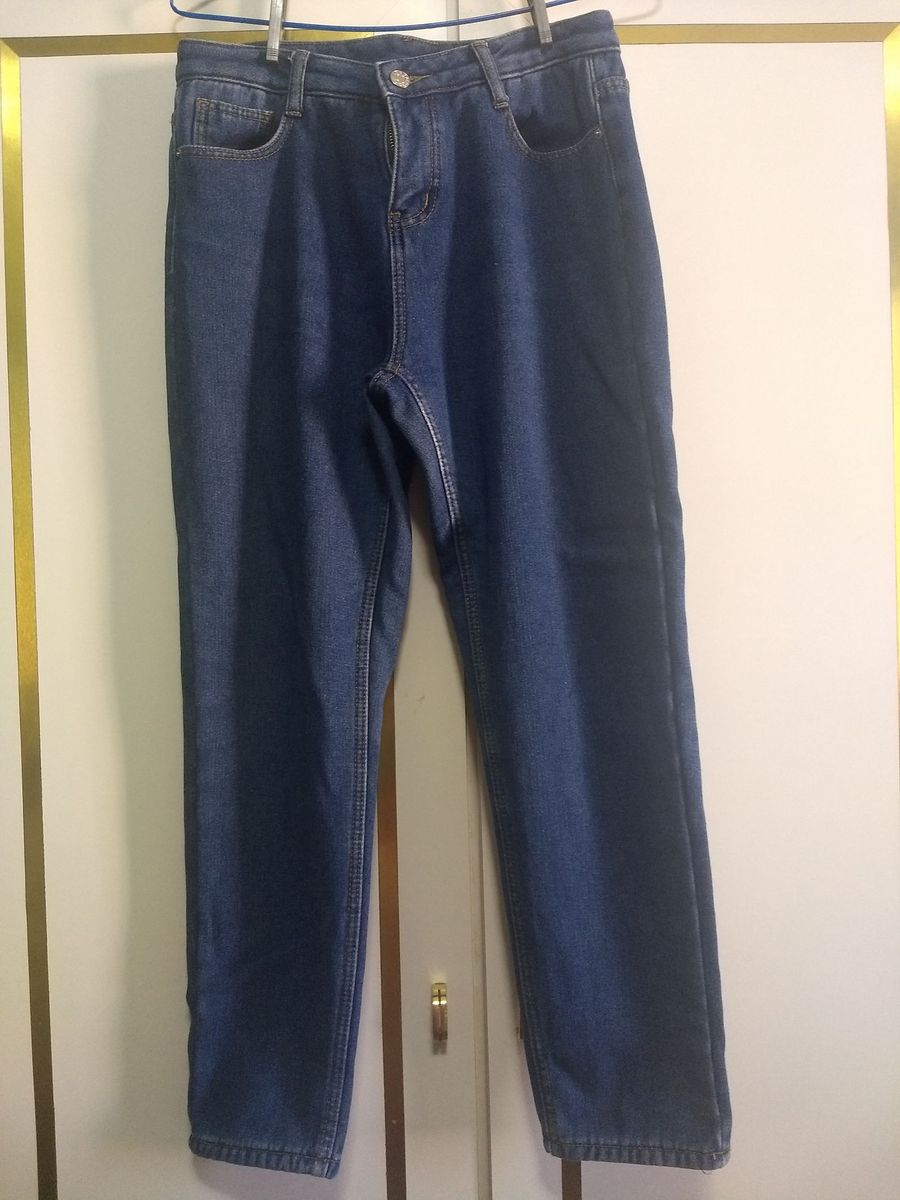 calça jeans forrada feminina
