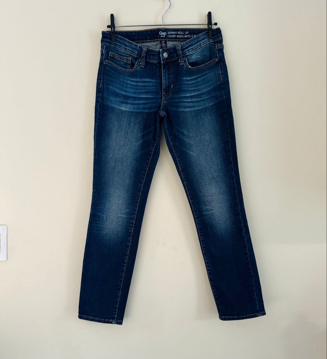 Gap skinny roll clearance up jeans