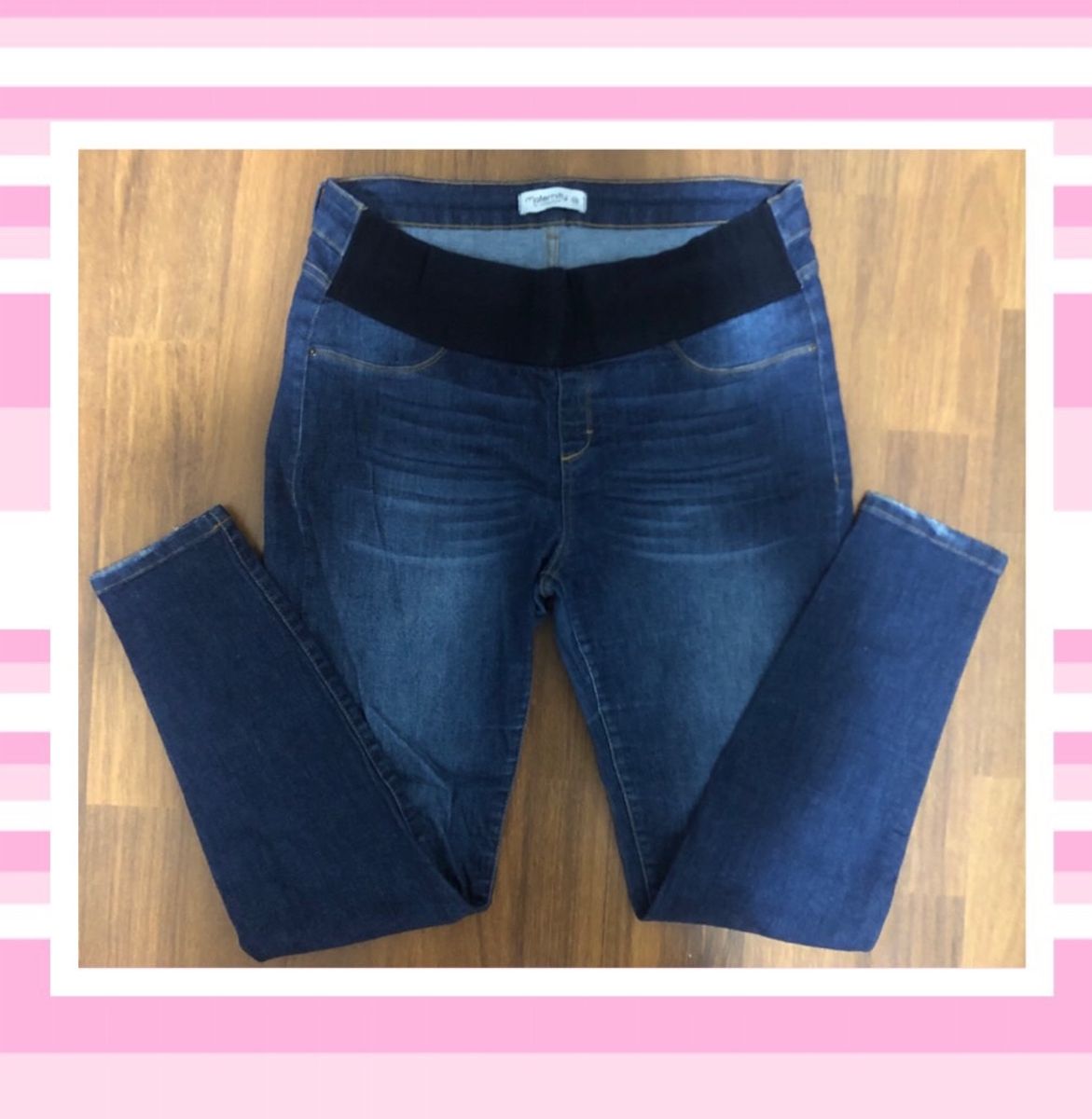 calça jeans adaptada para gestante