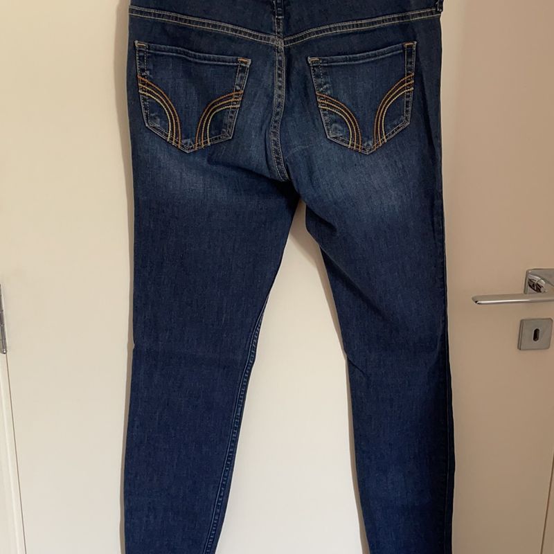 Dark blue jeans clearance hollister