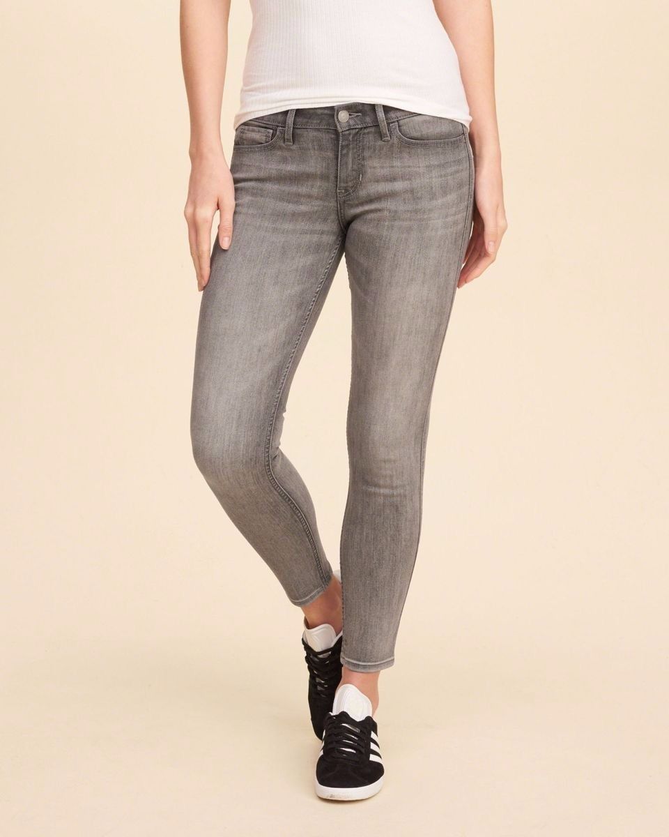 Calça Jeans Hollister Feminina Cinza - 38, Calça Feminina Hollister Nunca  Usado 77891152