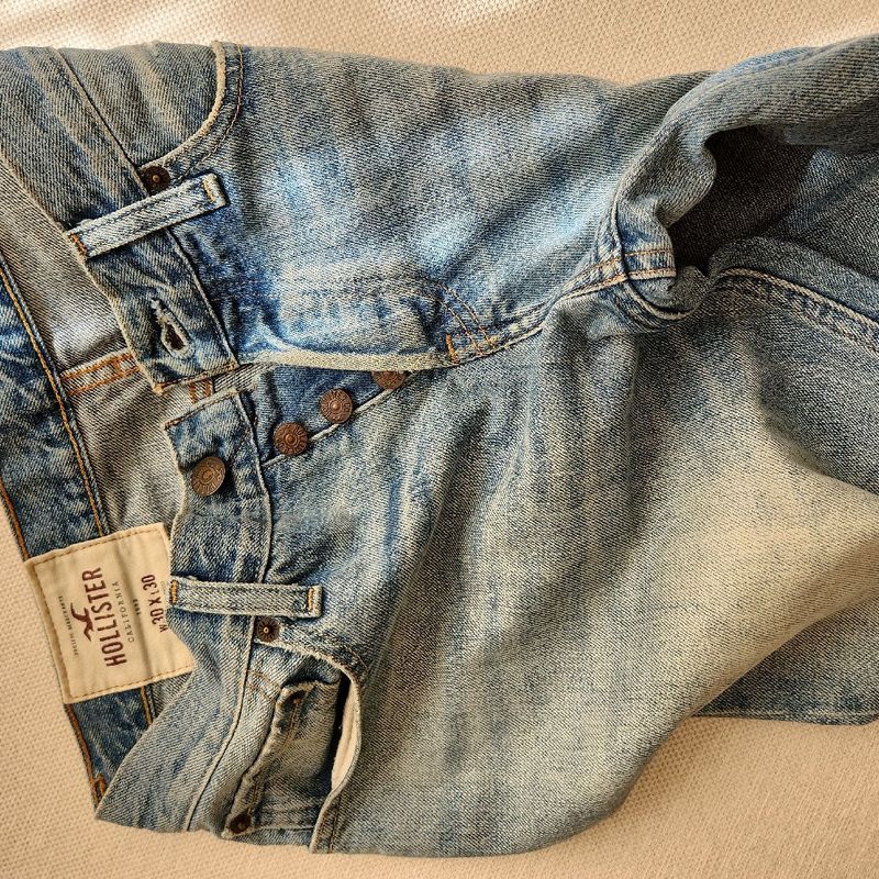 Calça Jeans Hollister Masculina Slim Straight 30x30 Calça