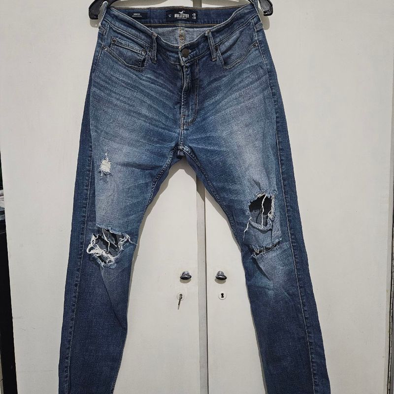 Calça Jeans Hollister Skinny Fit Calça Masculina Hollister Usado